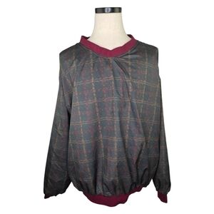 Vintage Dunbrooke USA Made Pullover Windbreaker Grid Print Men’s XL